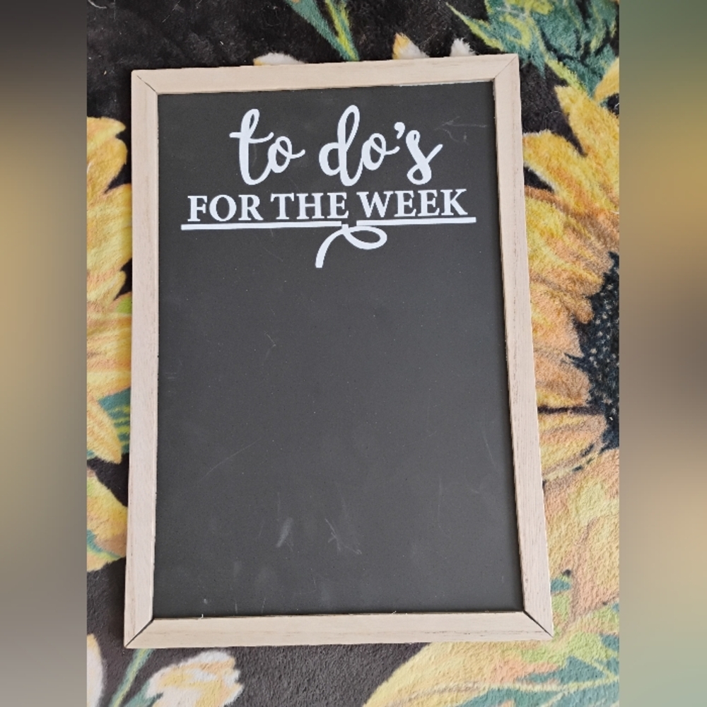 Black Chalkboard with Wooden Frame